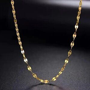 14K 2 mm 22 Inches Long Chain Necklace